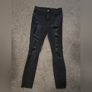 Stylish Black Distressed Women Jeans
